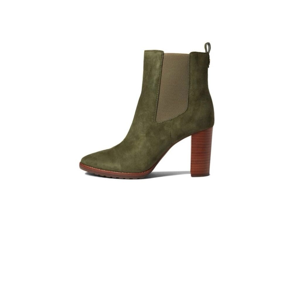Lauren Ralph Lauren Mylah Chelsea Boots Classic Olive Suede Size 9